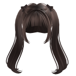 'free :Dust Brown: Pigtails w hair bows