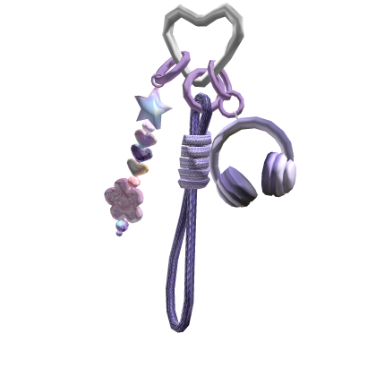 Purple star-shaped flower keychain - ZN Roblox item