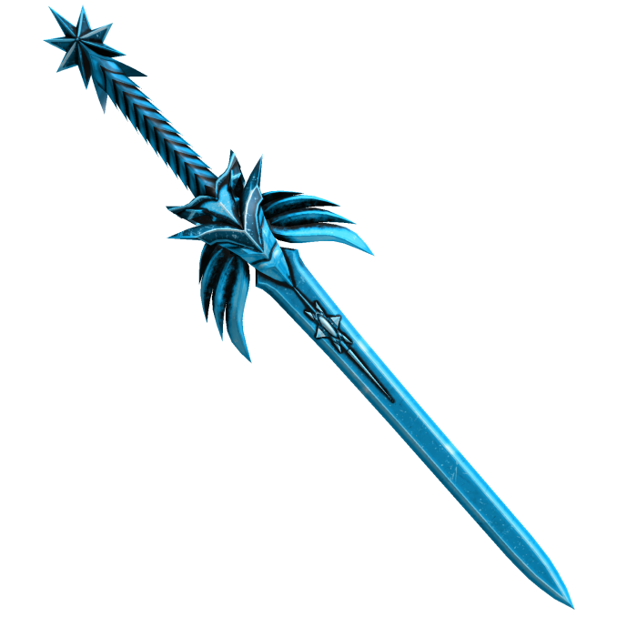 Cyan Sunset Warrior Sword
