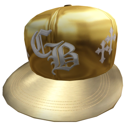 Gold Chrome Gangster Tilted Hat