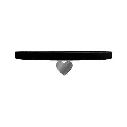 𐙚 silver heart black choker necklace Roblox item