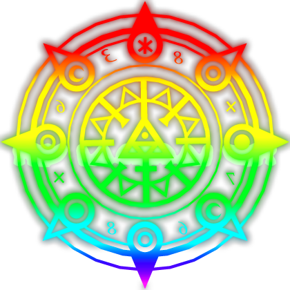 Glowing Rainbow sigil 