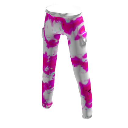 White & Pink Smoke Pants thumbnail