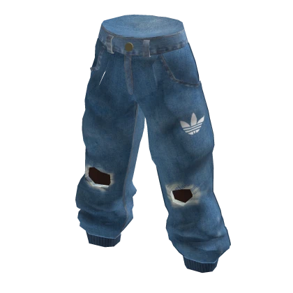 adidas Blue Ripped Denim Jeans Roblox Item Rolimon s