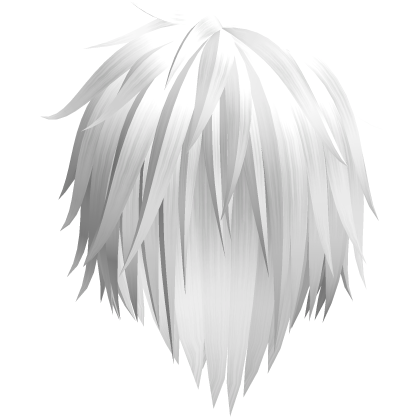 White Long Fluffy Spiky Anime VKei Hair 49. Roblox item