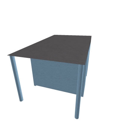 Blue House With Bed.