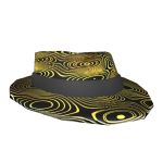 Black & Gold Swirl Fedora