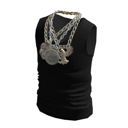 Black T-shirt w Millionaire Chains
