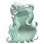 Mint Swirly Bear Beret Hair