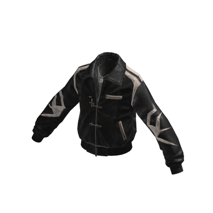 Y2K Streetwear Tribal Racer Jacket (Black)