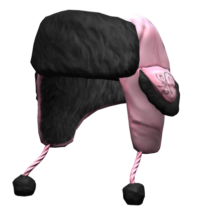 Pink and Black Furry Ushanka