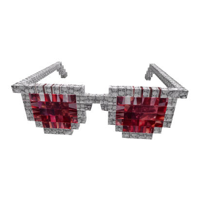 Red Ruby Iced Out 8Bit Glasses