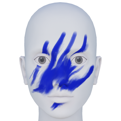 Blue Warrior Hand Print