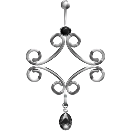 3.0 silver & black cross industrial piercing
