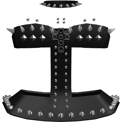 Black cute emo studded cutout dress w/ cross