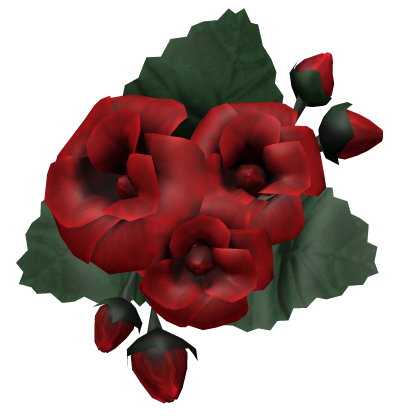 Red and Green Rose Flower Floral Hair Clip  Roblox item