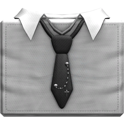 Goth White Emo Suit Shirt w/ Studded Belt 1.0