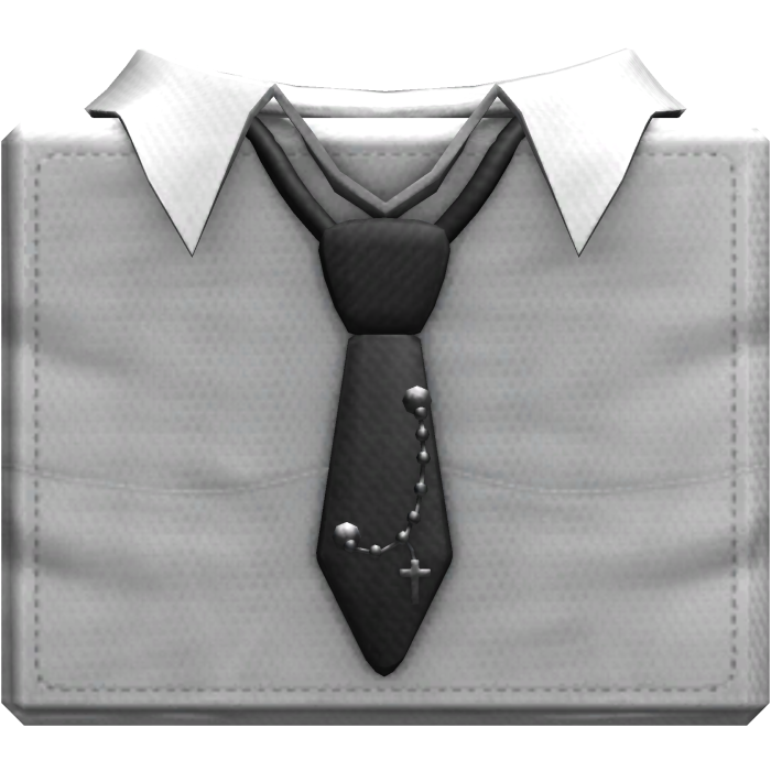 Goth White Emo Suit Shirt w/ Studded Belt 1.0