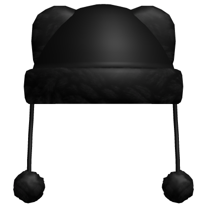 Niche Black Beanie w Bear Ears