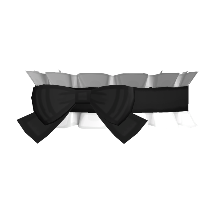 ♪ (๑ᴖ◡ᴖ๑) ♪ Black Cutesy Kawaii Ruffled Bow Choker