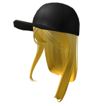 K-Pop Girl Gold hair with Black Cap