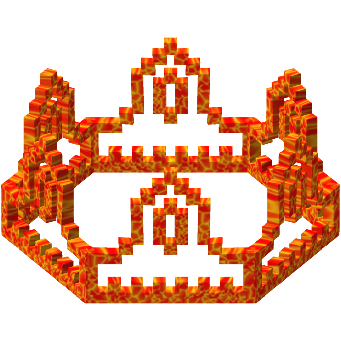 Orange Bombastic 8-Bit Royal Crown Outline (Addon)
