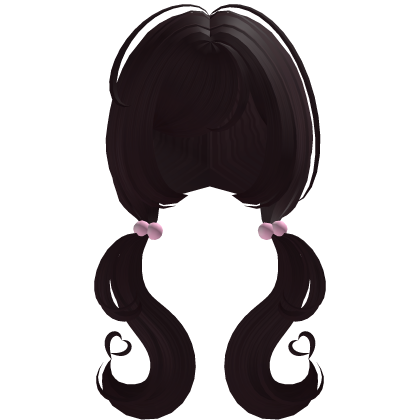 ♡ adorable heart moe pigtails in berry red