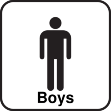 Boys Bathroom Sign Roblox decal