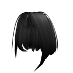 Black short hair w/ thin bangs