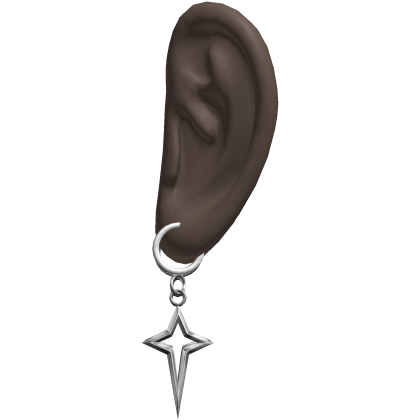Y2K Silver Cross Earrings Ears