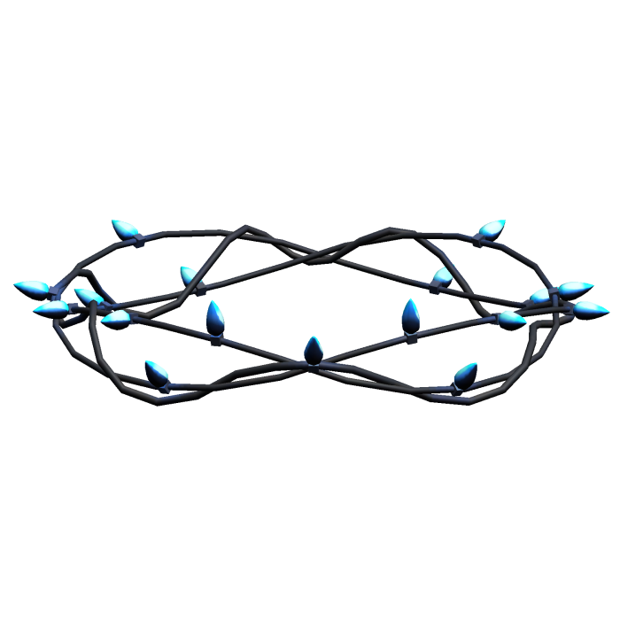 blue christmas lights crown
