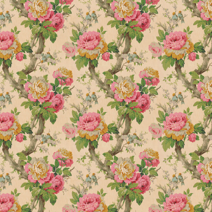 Vintage Cabbage Rose- Victorian Wallpaper  Roblox decal