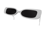 White Raised Sunglasses