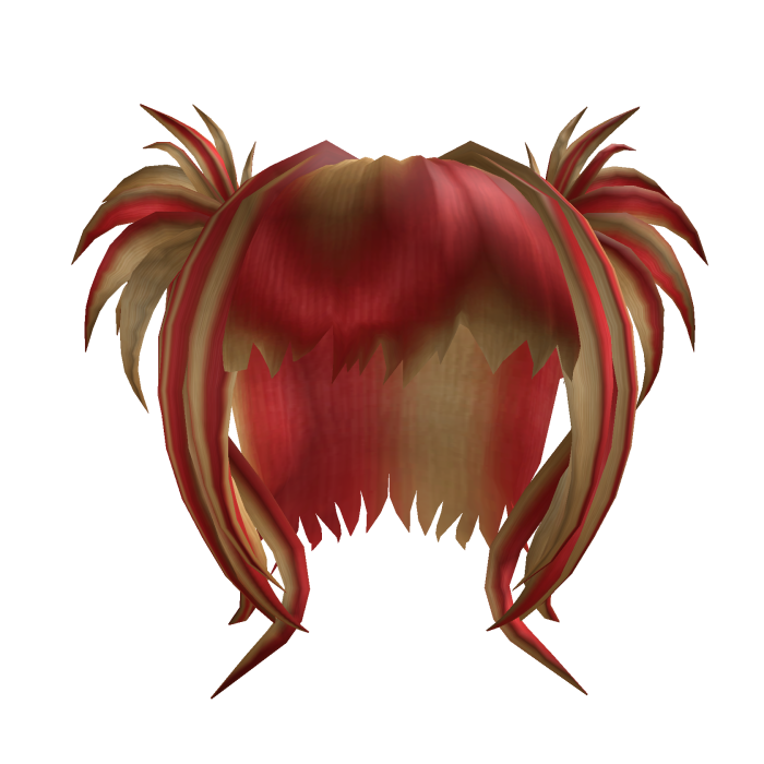 Blonde and Red Scene Spiky Pigtails Hair