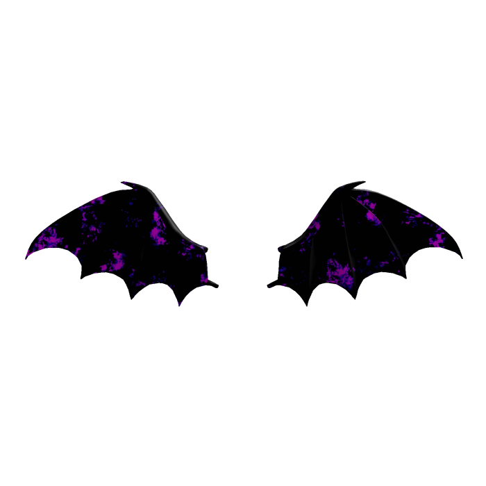 Black Purple Vampire Devil Angel Wings Aura
