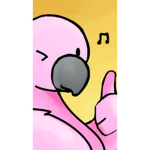 Flamingo Cute Raibow