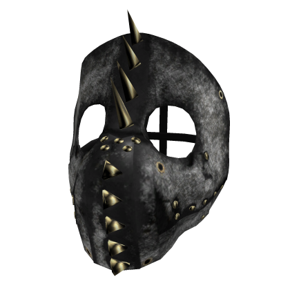 Gothic Teddy Bear Spiked Mask Hat (Monochrome)