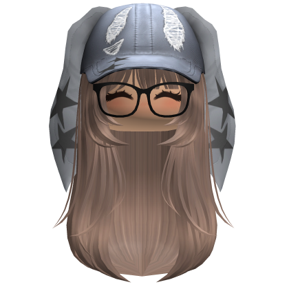 Bunny Hair W/ Blush Face & Glasses (Milktea Brown)