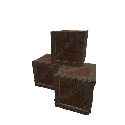 Realistic wooden boxes