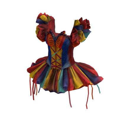 Multicoloured Thrilly Clown Dress