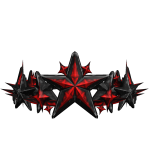 Red and Black Star Night Crown