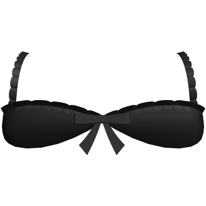 ♡ cute black ruffled bow mini top