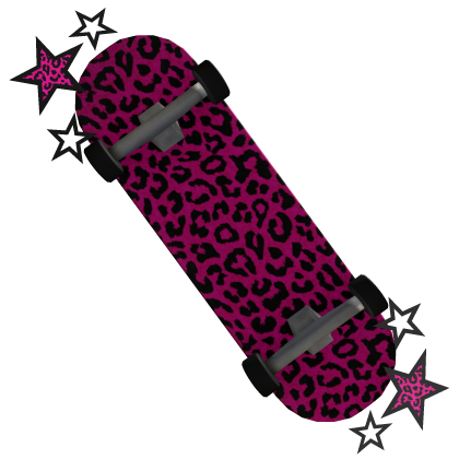 Pink Leopard Scene Skateboard Roblox item