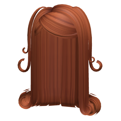 -',ৎ Long Slick Curls with Pigtails in Ginger