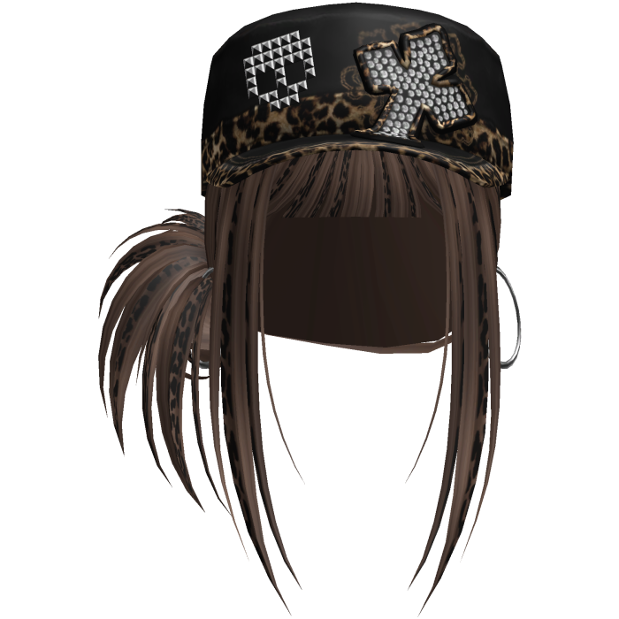 Gyaru Hair w/ Cap & Earrings