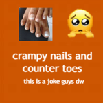 crampy nails and counter toes