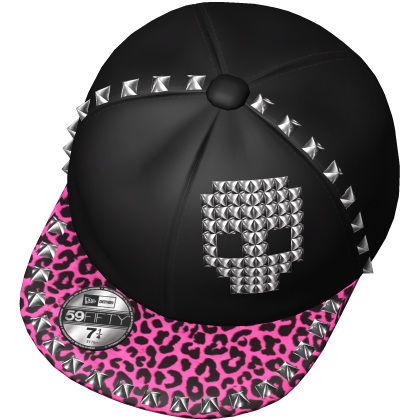 Studded Pink Leopard Scene Snapback