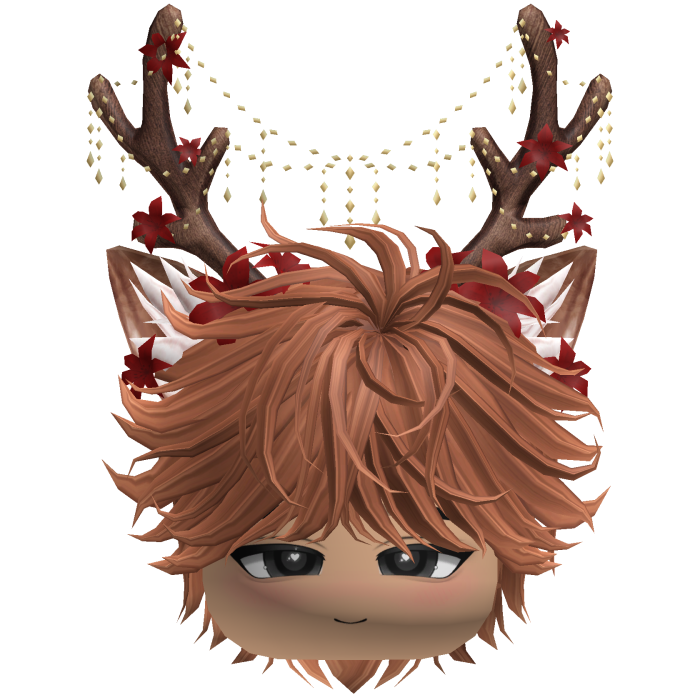 Christmas Messy Hair w/ Antlers