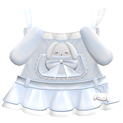 ♡ ┊ ruffled bunny overalls in blue
