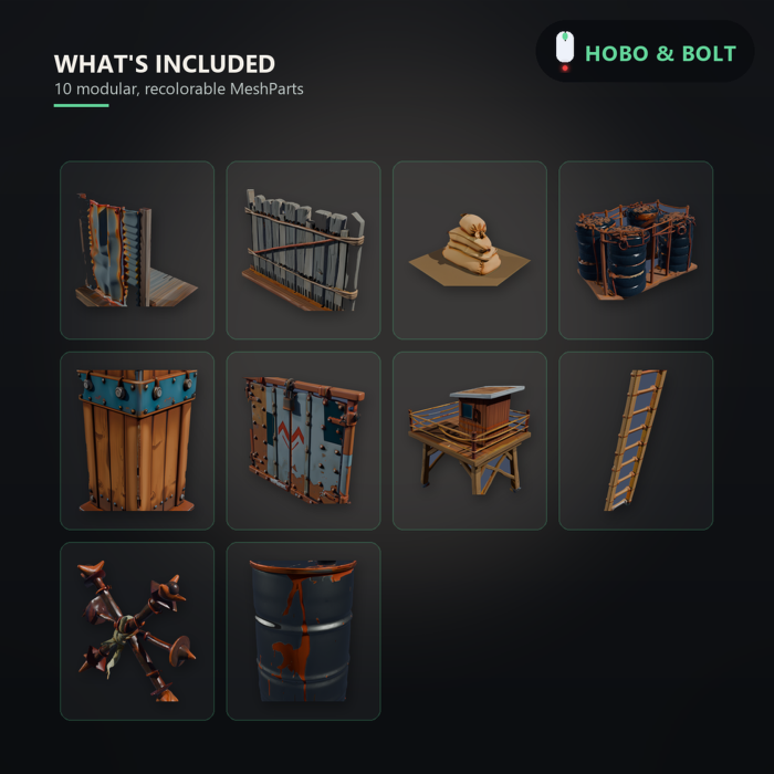 Scrap Outpost Kit — Modular Survival Base Walls & preview 4